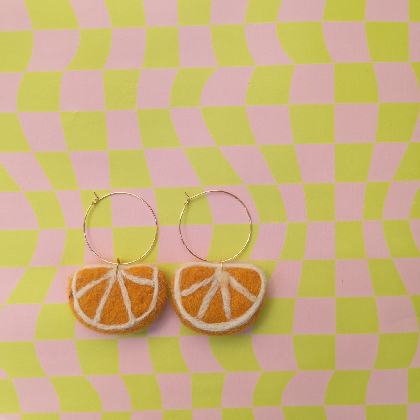 Orange Hoop Earrings