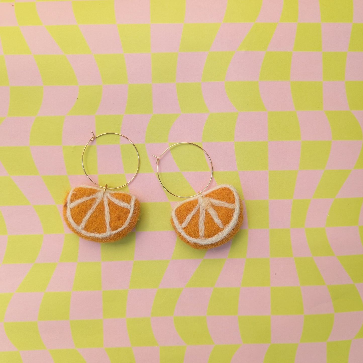 Orange Hoop Earrings