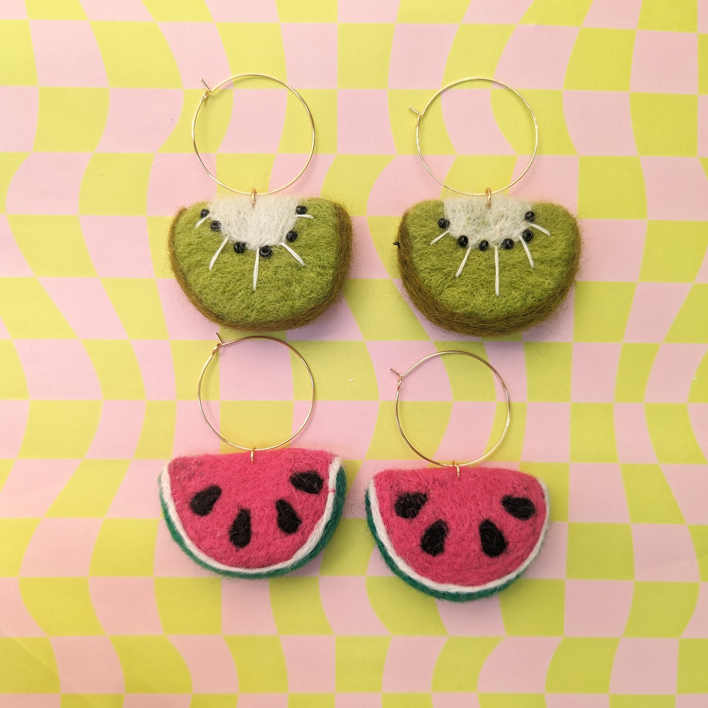 Kiwi Hoop Earrings