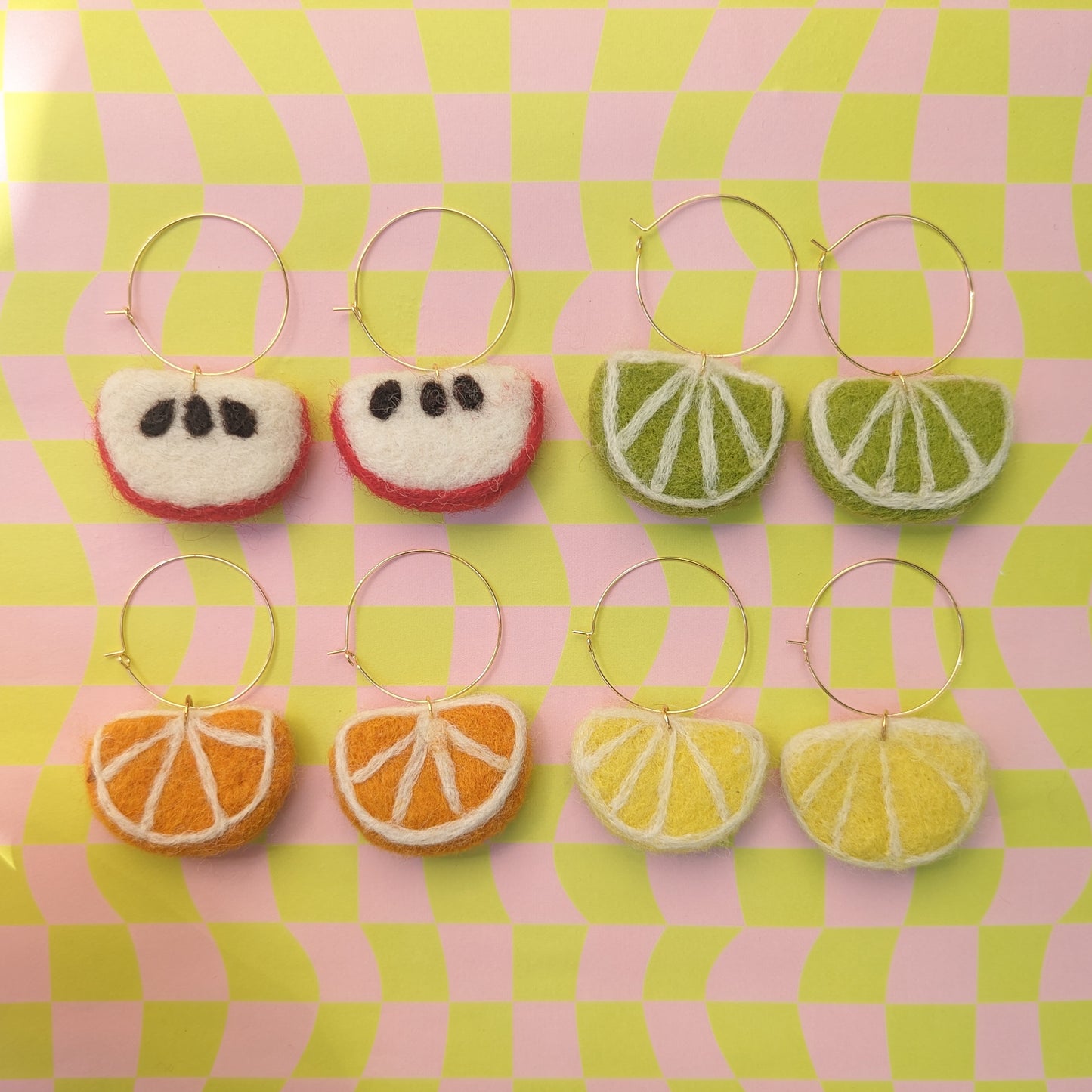 Orange Hoop Earrings