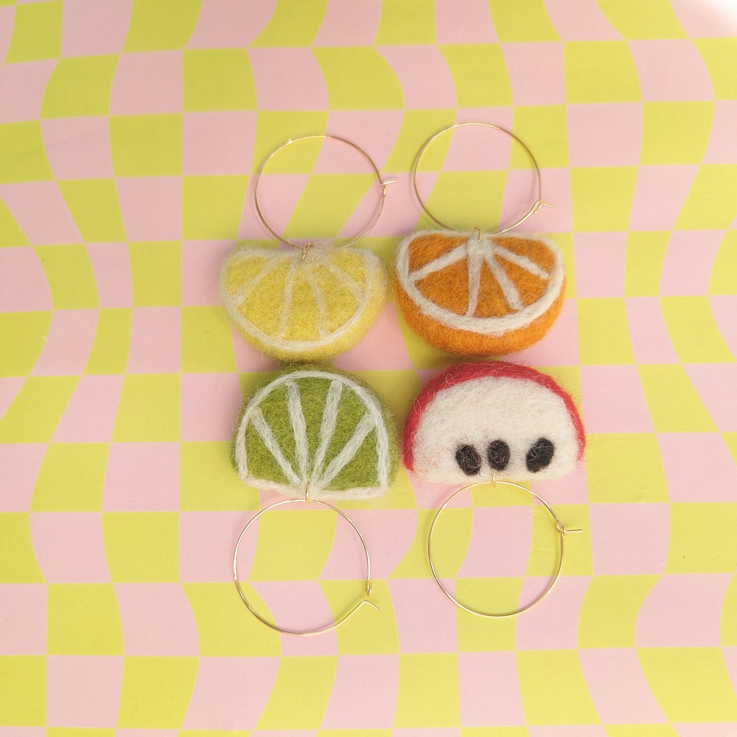 Orange Hoop Earrings