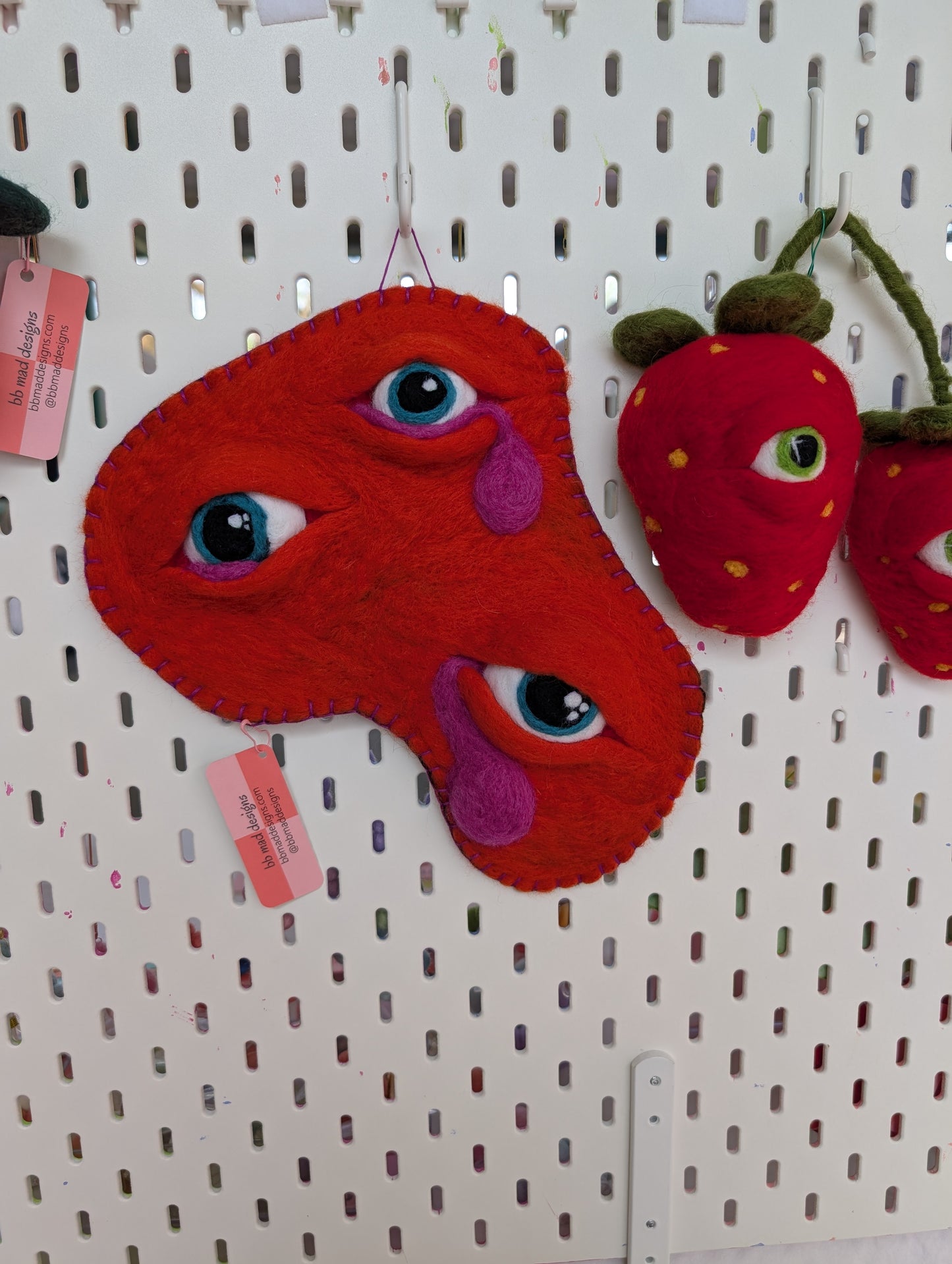 Orange blob Monster Eye Wall Hanging