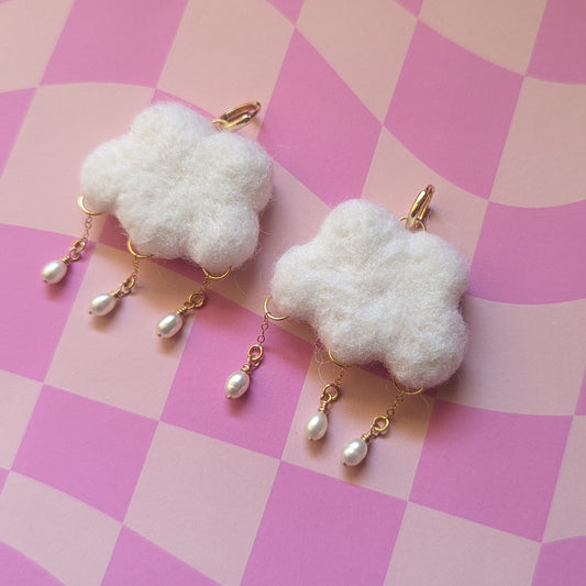 Raining Pearls Cloud Earrings