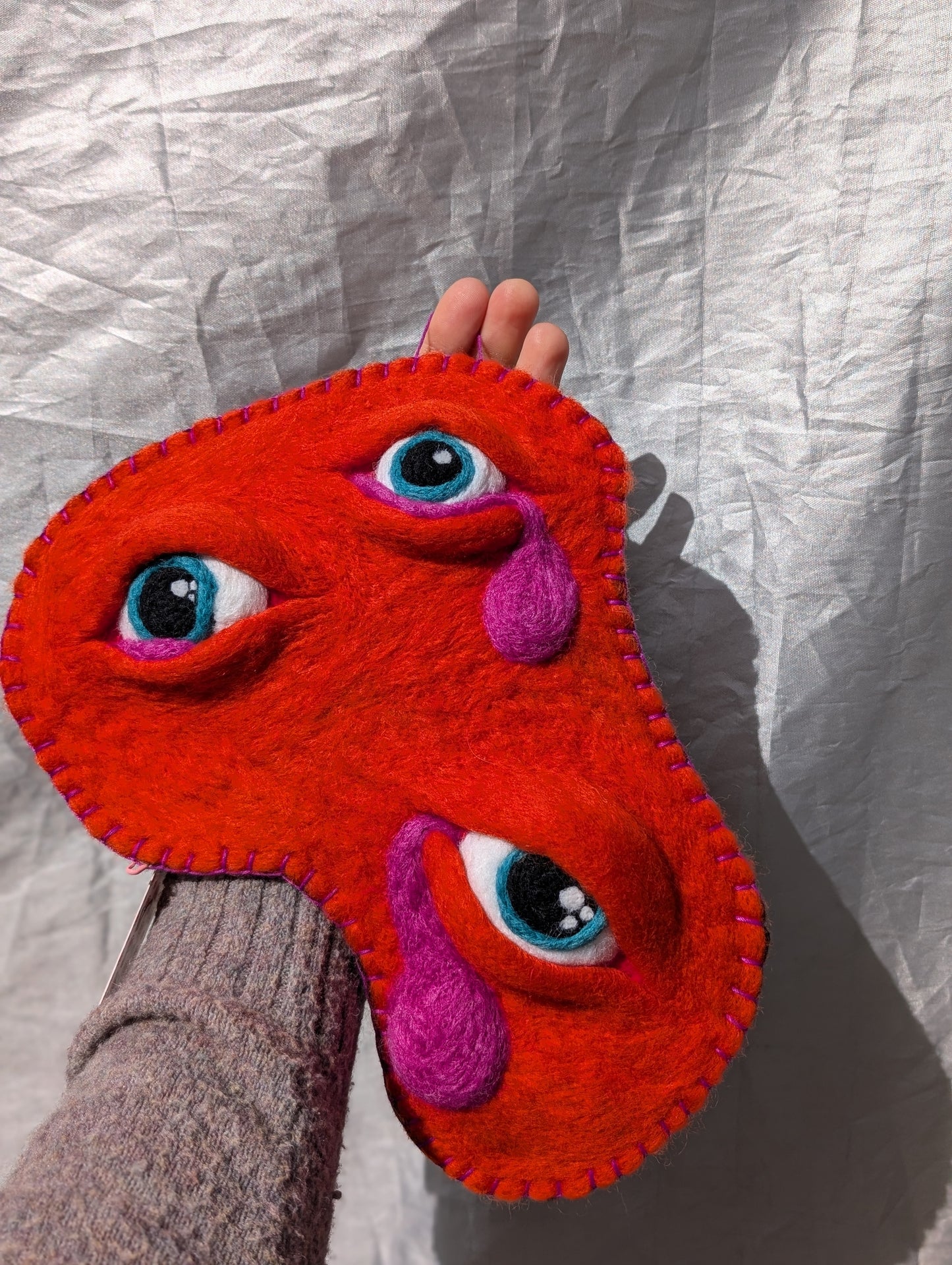Orange blob Monster Eye Wall Hanging