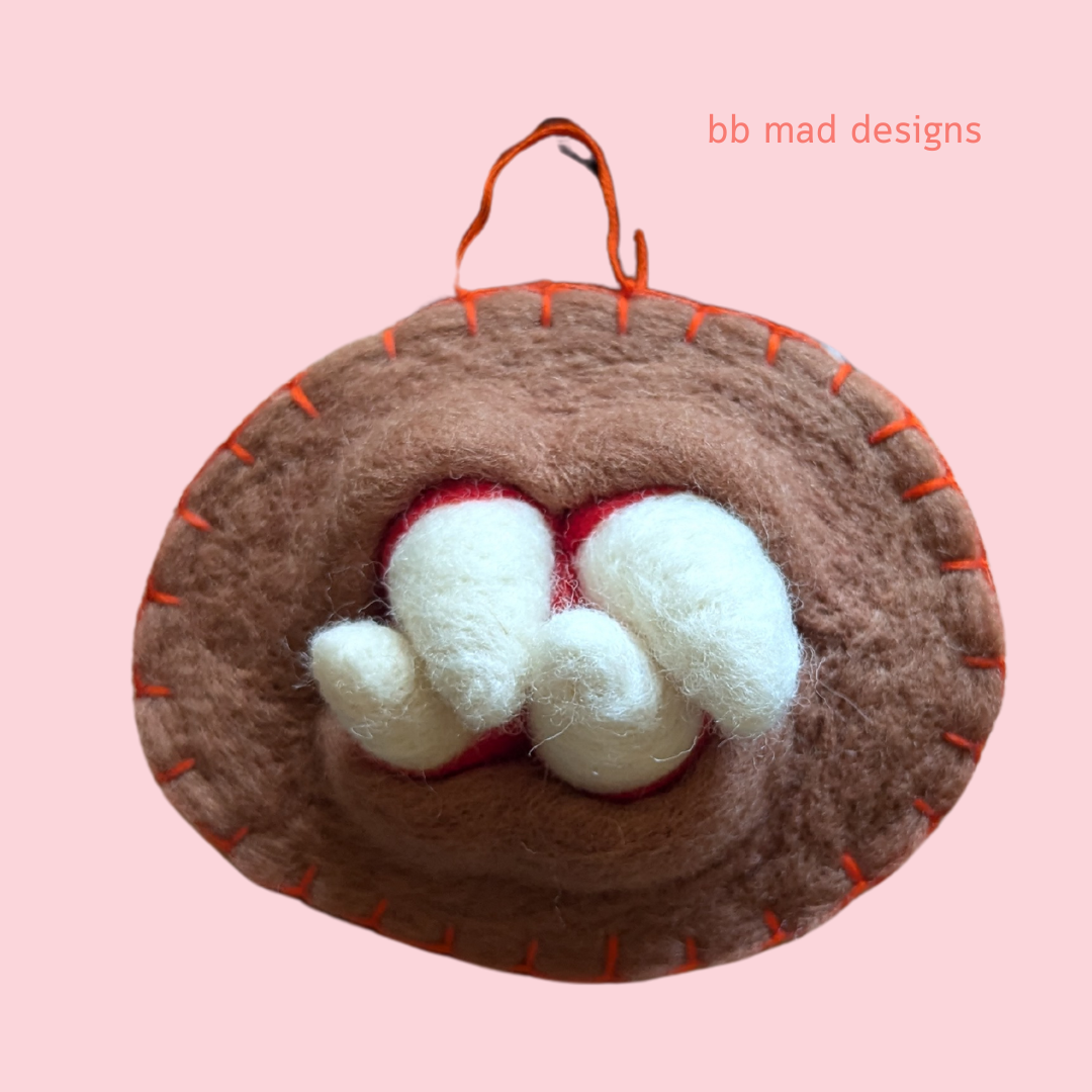 Beige Monster Mouth Wall Hanging