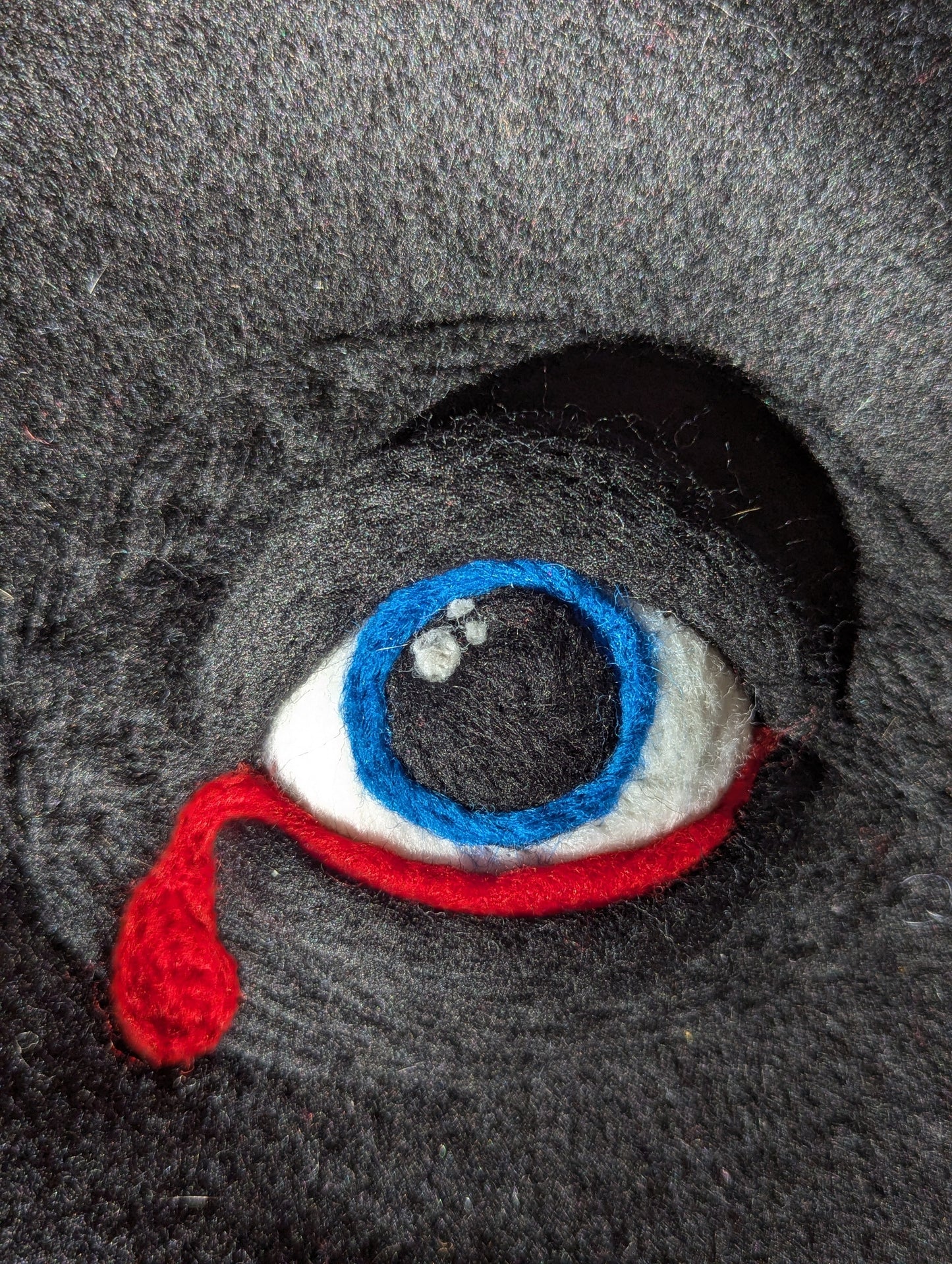 Bleeding in Blue Eye Monster Beret