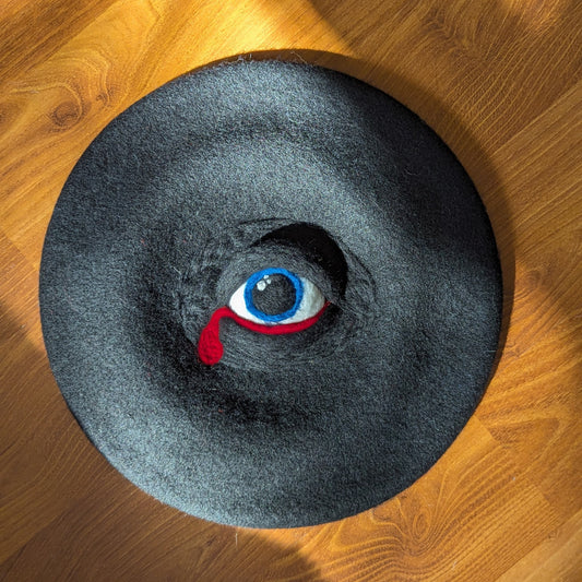 Bleeding in Blue Eye Monster Beret