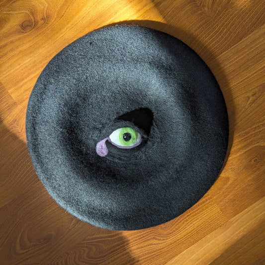 Purple Slime Green Eye Monster Beret