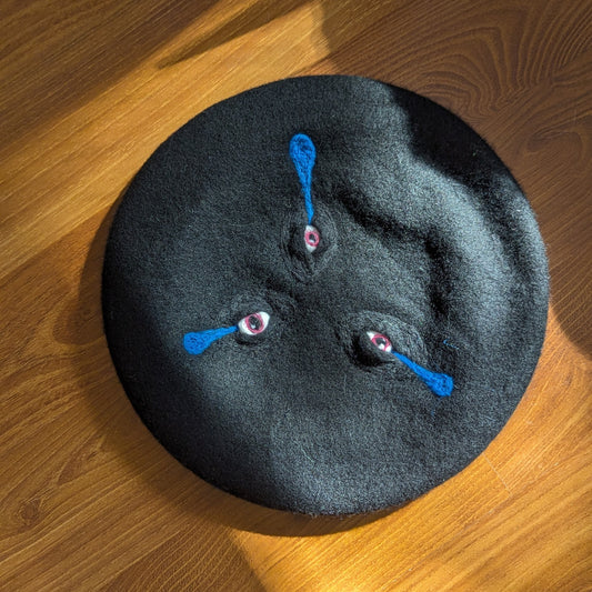 Three Crying Mini Eyes Monster Beret