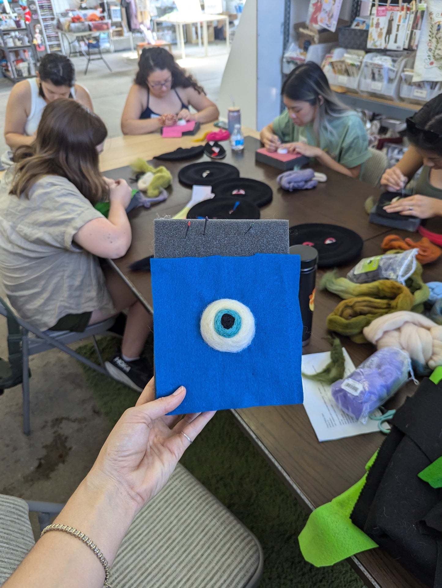 Eyeball Felting Class at The Secret Spot