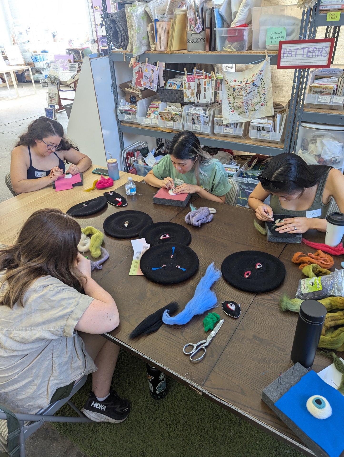 Eyeball Felting Class at The Secret Spot