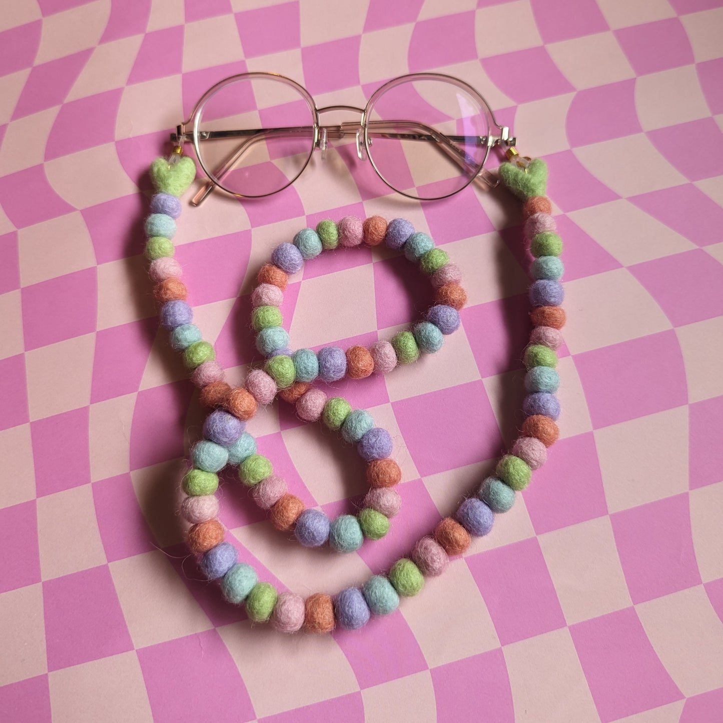 Felted Ball Glasses Lanyards