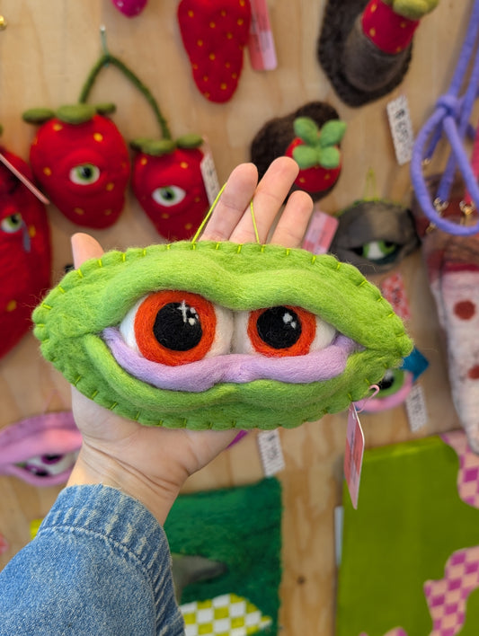Green Double Monster Eye Wall Hanging
