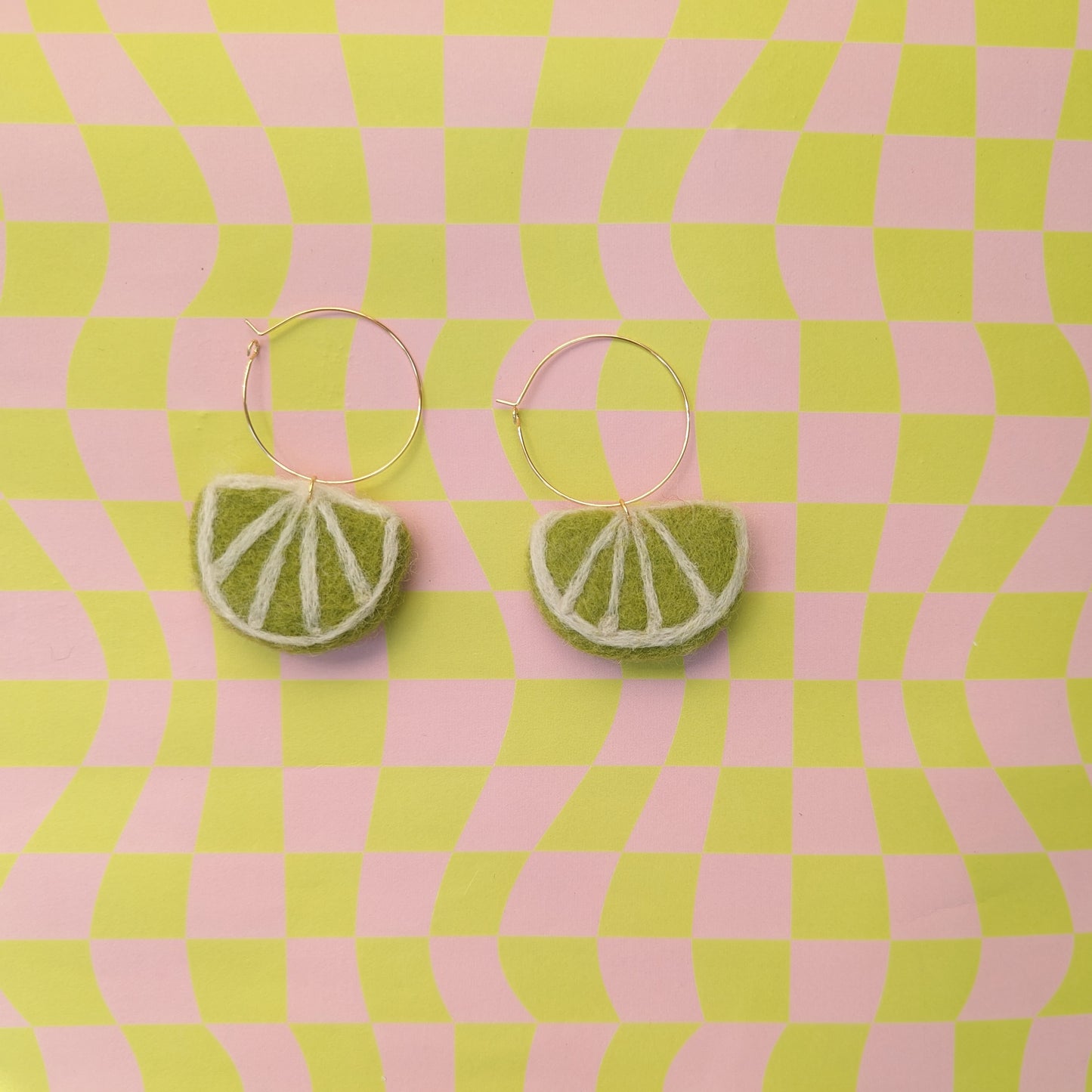 Lime Hoop Earrings