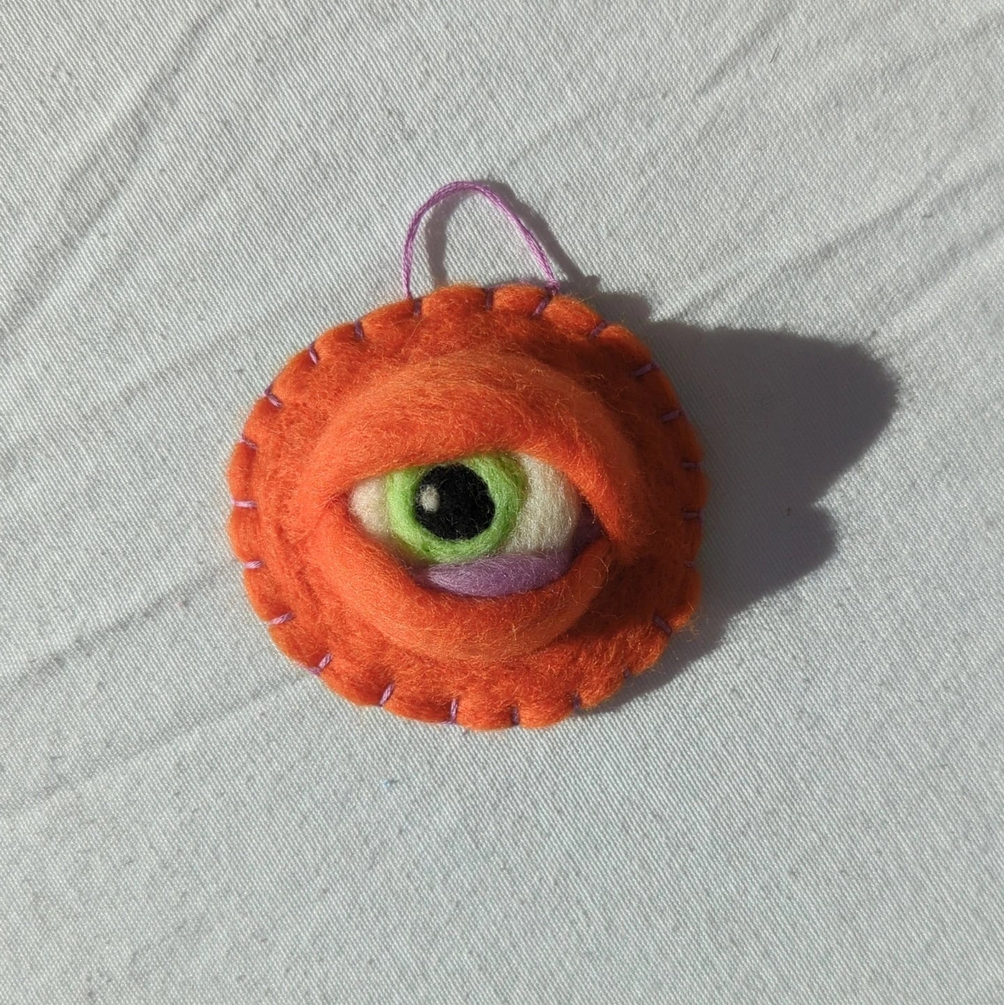 Orange Monster Eye Wall Hanging