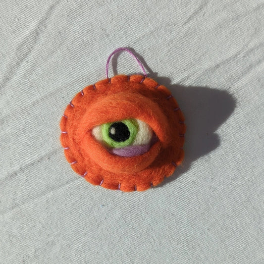 Orange Monster Eye Wall Hanging