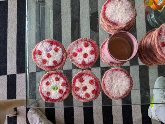 Pizza coasters