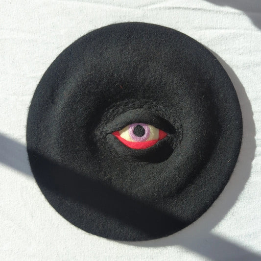 Purple Iris Eye Monster Beret