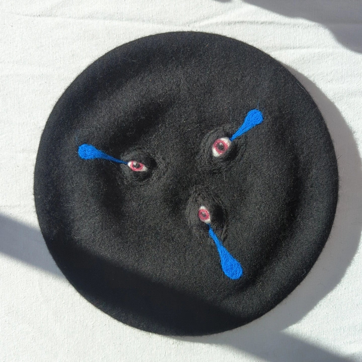 Three Crying Mini Eyes Monster Beret