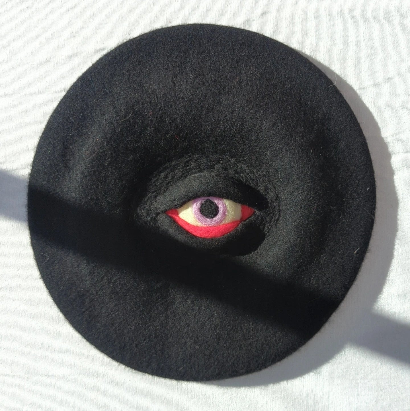 Purple Iris Eye Monster Beret