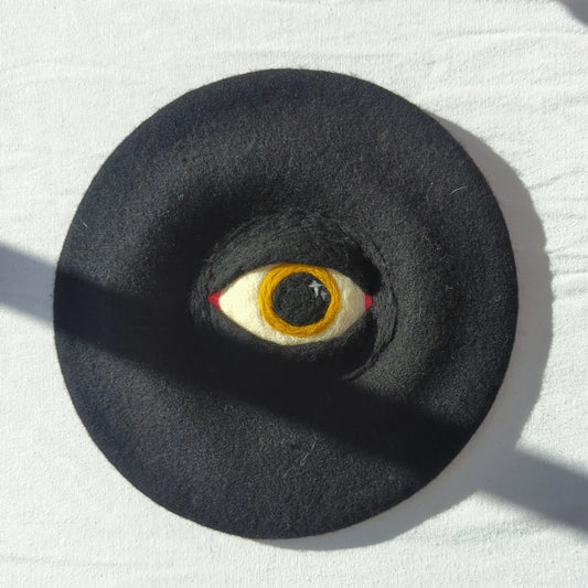 Giant Yellow Eye Monster Beret